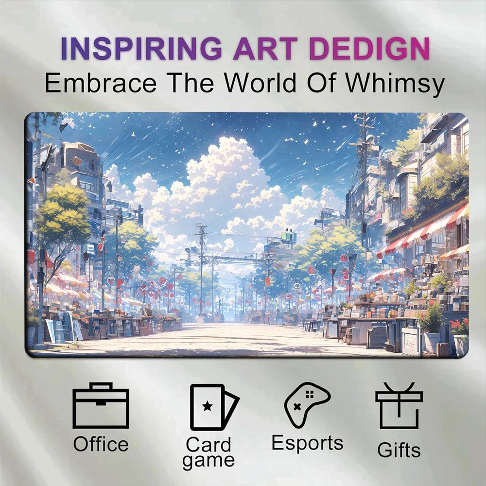 Gaming Accessories Market - Alas Mouse Besar Motif Pemandangan Kota