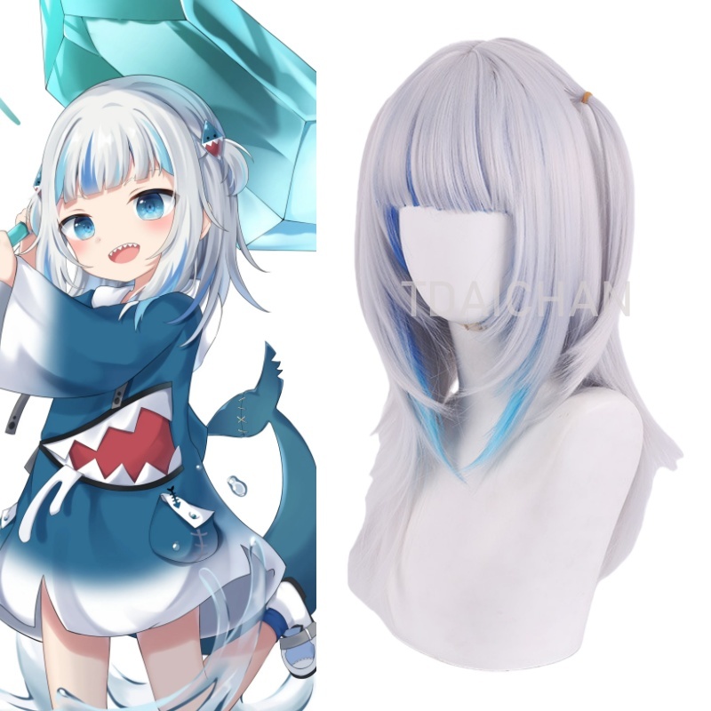 Gaming Accessories Korea - Wig Cosplay Gawr Gura 2025, Rambut