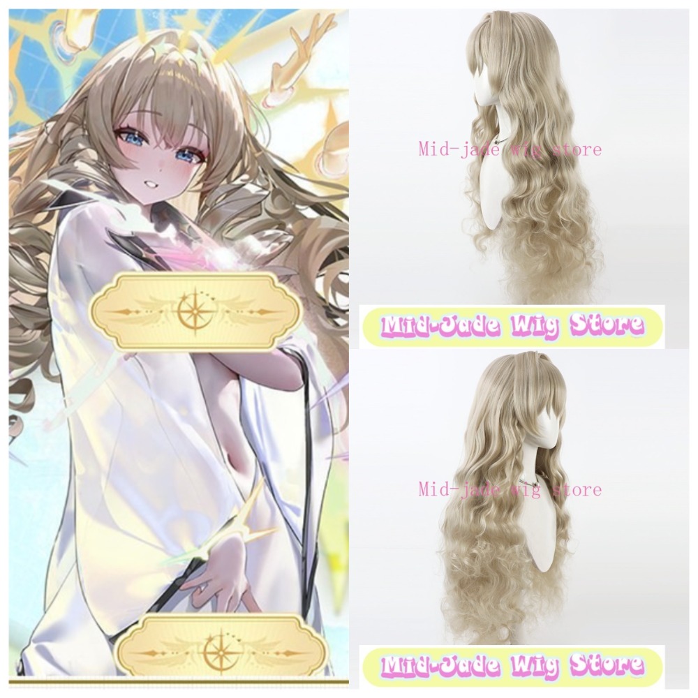 Gaming Accessories Korea - Wig Cosplay Crown Rambut Keriting Panjang