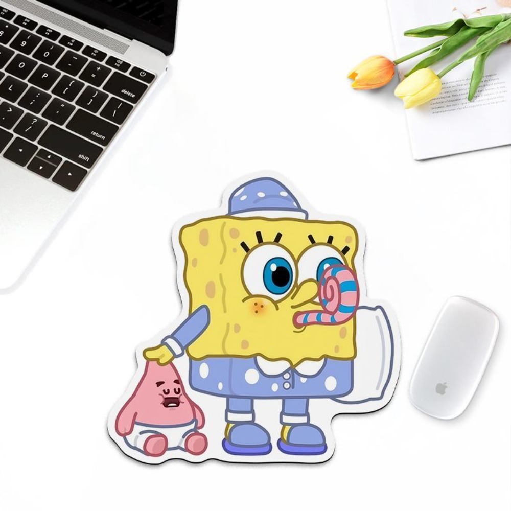 Gaming Accessories Girly - Alas Mouse Bentuk SpongeBob yang Lucu