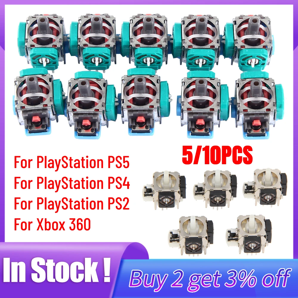 Gaming Controllers Xbox Accessories - 10/5 buah 3D Joystick Analog tongkat