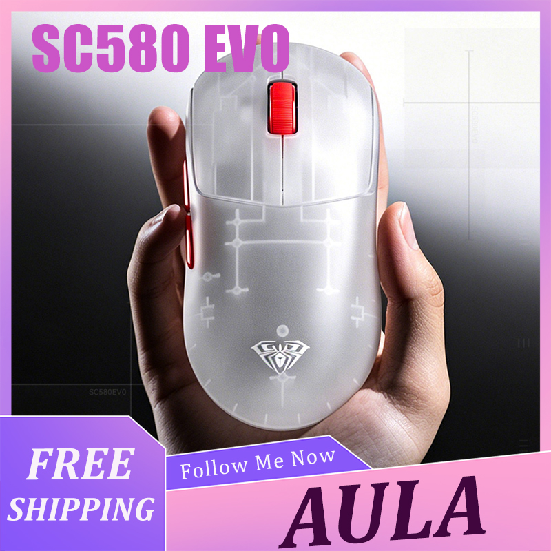 Gaming Accessories Laptop - AULA SC580 EVO Mouse Ringan Nirkabel