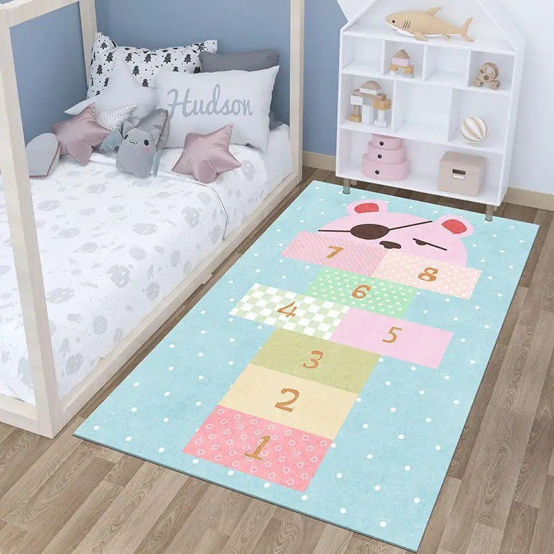 Gaming Accessories Girly - Karpet Hopscotch Anak-anak Abu-abu Muda untuk