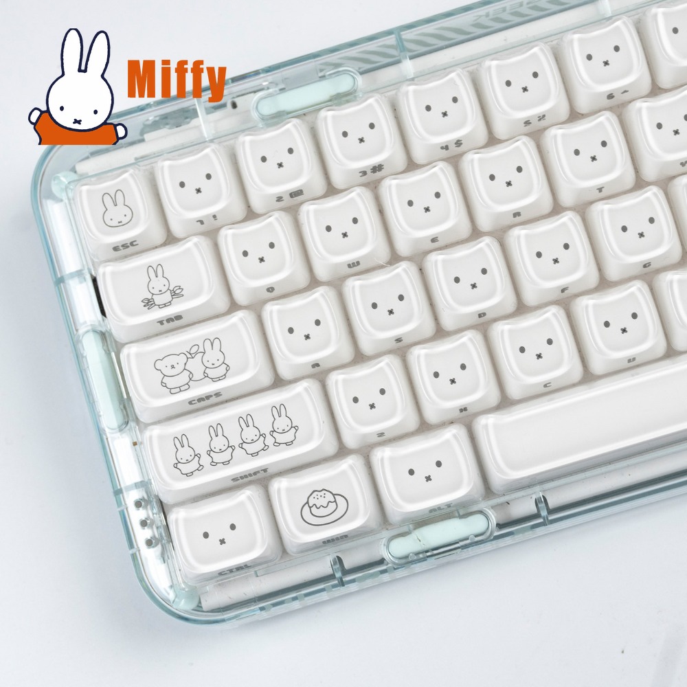 Kawaii Miffy Keycaps Penutup K - Gaming Accessories Kawaii ulasan dan harga