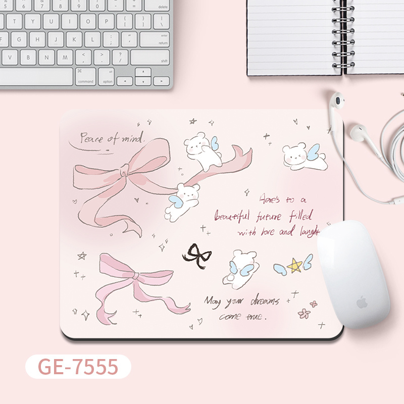 Alas Mouse Korea Ins Bow Pink  - Gaming Accessories Korea ulasan dan harga